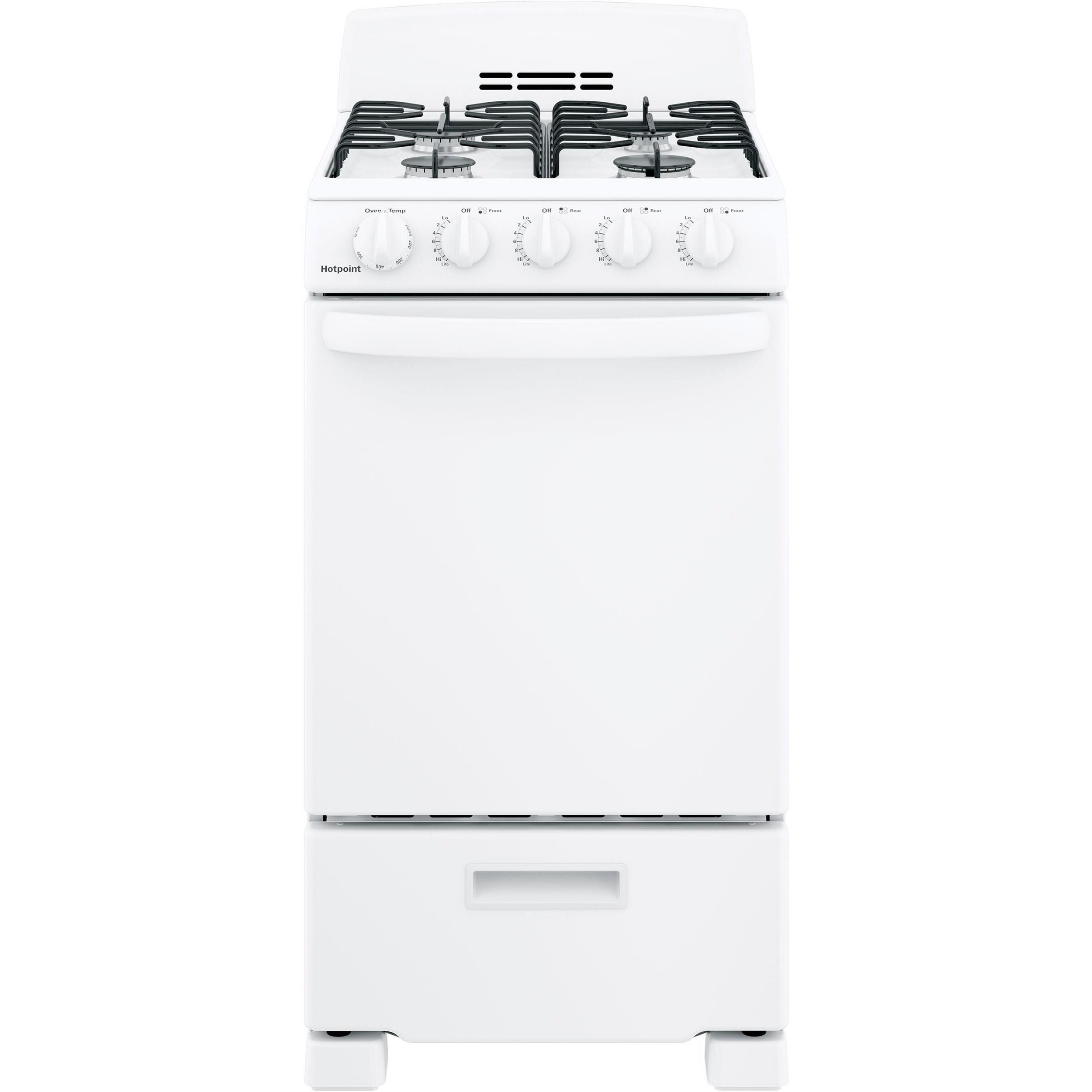 GE Appliances RGAS200DMWW Hotpoint® 20" FrontControl FreeStanding Gas